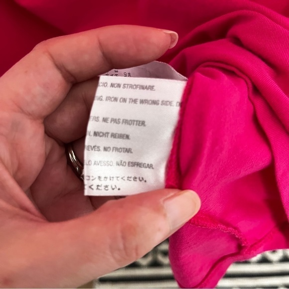 MAXMARA WEEKEND Pink Mini Dress Butterfly Design Size L - Picture 9 of 11